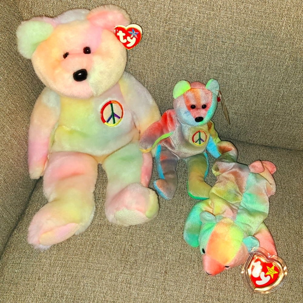 TY Beanie Babies Peace, Sammy & Buddy Peace